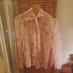Blush Pink Cottage Core Blouse